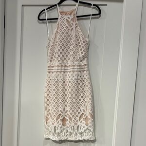 Lulu's White Lace Mini Dress